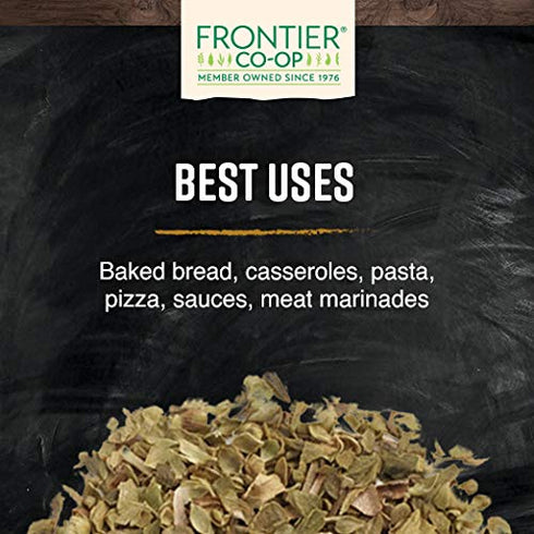 Frontier Co-op Mediterranean Fancy Oregano Leaf, 1-Pound Bulk, Great for Pizza, Italian & Mexican Fare