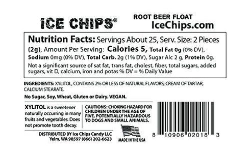 ICE CHIPS 6 Pack); Xylitol Candy Tins (Variety Low Carb, Gluten Free - includes BAND as shown