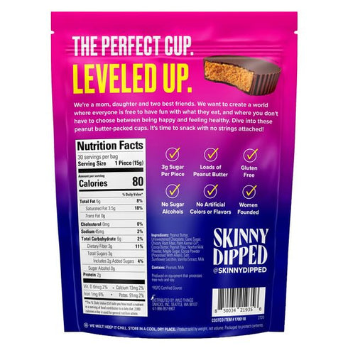 Generic 30 Count (3g Skinny Dipped Cups, Dark Chocolate Peanut Butter Sugar)