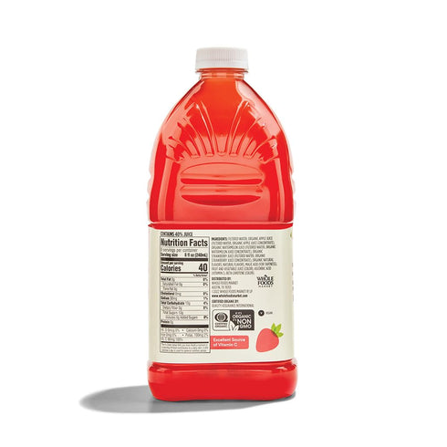 365 64 Oz by Whole Foods Market, Organic Reduced Sugar Watermelon Strawberry Juice, Fl