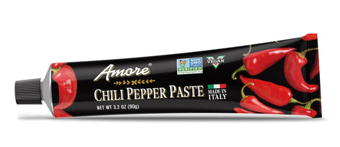 Amore Vegan Chili Pepper Paste in a Tube, Non-GMO Certified, Made in Italy (Pack of 1)