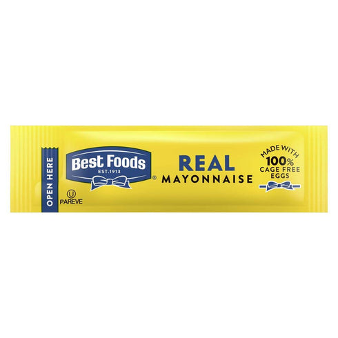 Best Foods Real Mayonnaise Stick Packets Easy Open, Condiment for Sandwiches, Salads,