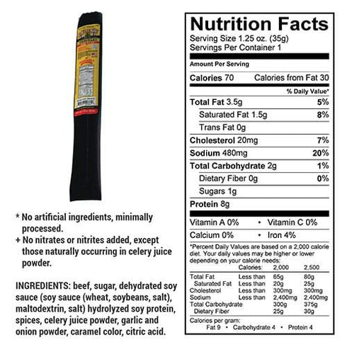 1.25oz 2 PACK Teriyaki Beef Stick