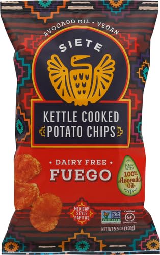 5.5 oz Siete Family Foods Fuego Potato Chips, Bag
