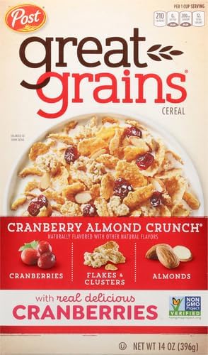 Vending 2 U 14 oz, Pack 2 Great Grains Cranberry Almond Crunch Cereal