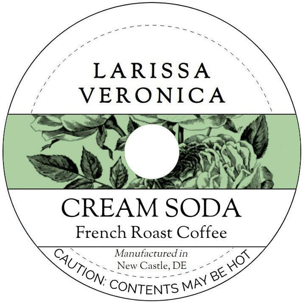 Larissa Veronica Cream Soda French Roast Coffee (Single Serve K-Cup Pods) (Gourmet, Naturally Flavored,