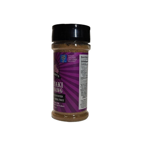 Smoke n Sanity Teriyaki Seasoning, Certified Low FODMAP, Gluten Free, 4.7 oz Shaker