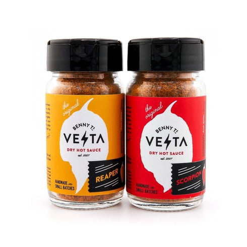 Benny T's Vesta - SUPERHOT GIFT SET - Dry Hot Sauce (Scorpion & Reaper)