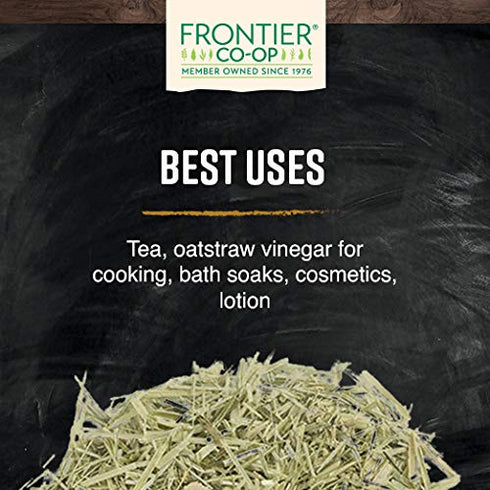 2.19oz Frontier Co-op Organic Cut and Sifted Oatstraw Green Tops