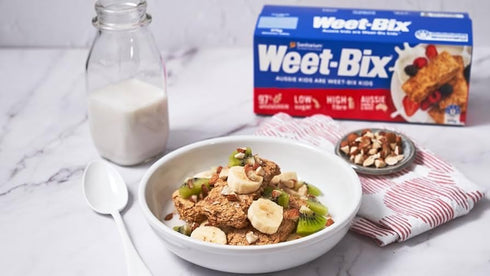Sanitarium Weet-Bix Pack 2 575g GOODNESS Weet-Bix - Biscuits Whole Grain Cereal, Lightly Sweet Whole Grain Wheat