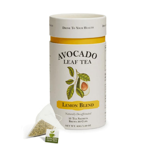 Avocado Leaf Lemon Tea Blend, Caffeine-Free Herbal Tea, Immune Booster, 15 Tea Bags - 30 Servings (Non-GMO)