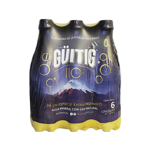 Generic Guitig Sparkling Nature Water Net Wt. 500ml (Pack of 6)