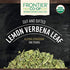 16 (Pack 1) Frontier Co-op Organic Lemon Verbena Leaf, Cut and Sifted, Kosher, Bulk Bag - Loose Leaf Lemon Verbena Tea