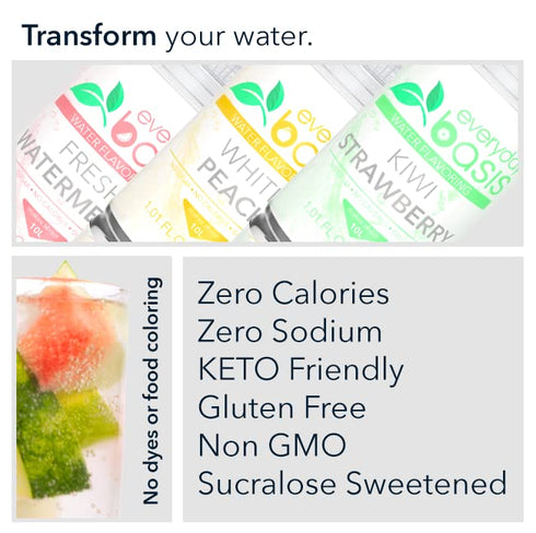 Everyday Basis 0 (Summer Pack) Water Flavoring Liven Up Your Water Great Taste Great Flavors Keto Friendly, Calories No