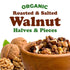 1 Food to Live Organic Dry Roasted Walnut Halves and Pieces with Himalayan Salt, Pound Oven Toasted, Lightly Salted