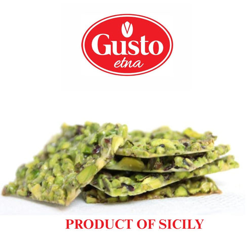 2 Pack 6.7 oz (190 GUSTO ETNA Pistachio Brittle, Sweet Pistachios Butter Chews with Pistachio crumbles, Bite Size