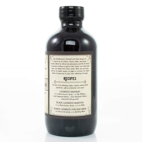 MacSweetie's 8 MacSweeties Cocktail Syrups & Bitters - Black Licorice Cocktail & Soda Syrup Flavor - Premium Cocktail