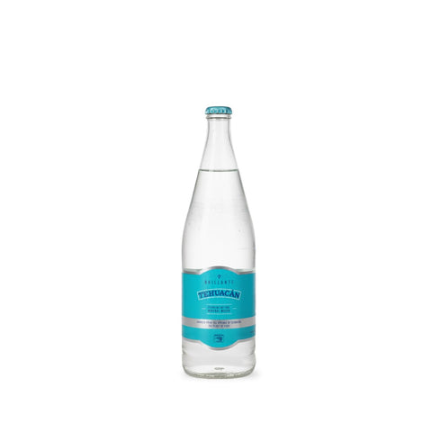 TEHUACN BRILLANTE Sparkling Mineral Water, Glass Bottle, 24 oz, 12 Pack