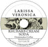 Larissa Veronica Rhubarb Cream Soda Guatemalan Coffee (Single Serve K-Cup Pods) (Gourmet, Naturally Flavored,