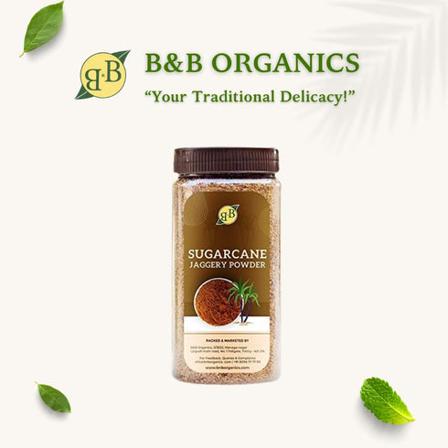 (250 B&B Organics Grinded sugarcane jaggery/nattu sarkarai g)