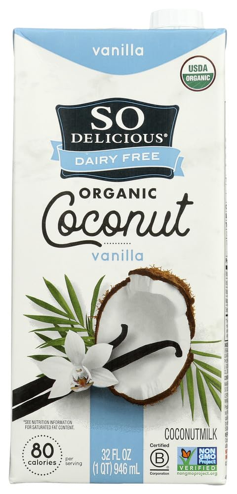 So Delicious Organic Coconut Milk Beverage Dairy Free Vanilla -- 32 fl