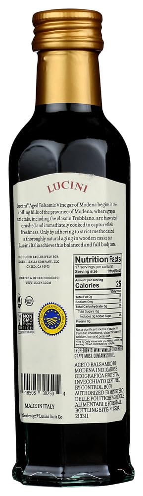 10-Year 8.5 oz Lucini Balsamic Vinegar of Modena Gran Riserva, Bottle