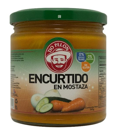 Tio Pelon To Peln Pickled Vegetables in Mustard Sauce - Pickled Onions, Pickled Carrots,