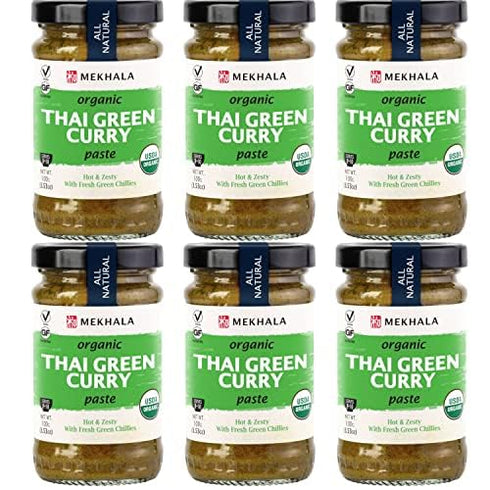 Mekhala Organic Thai Green Curry Paste. VEGAN. GLUTEN-FREE. SUGAR FREE. Versatile. HOT