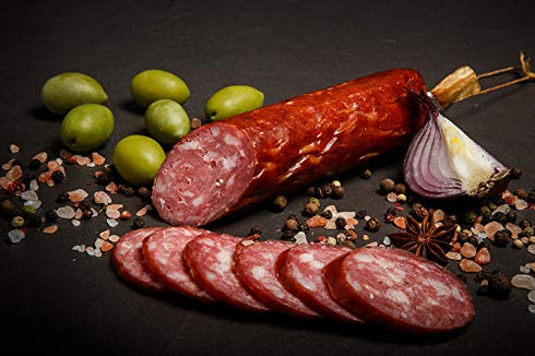 76mm (3) 24 (20ct) The Sausage Maker - Salami Sausage Casing Kit, Tied and Looped Dia. x Mahogany Fibrous Casings