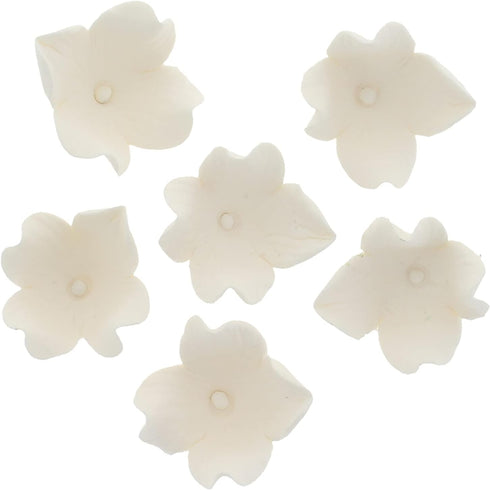36 Count Global Sugar Art Hydrangea Blossom Sugar Cake Flowers, White Unwired, by Chef Alan Tetreault