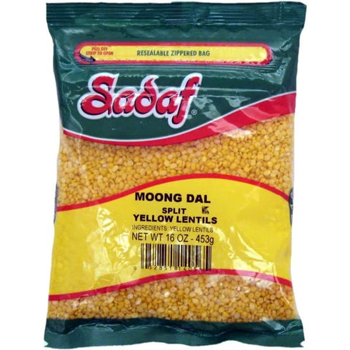 Sadaf Moong Dal Yellow Split Lentils 16 oz. - Dried Yellow Split
