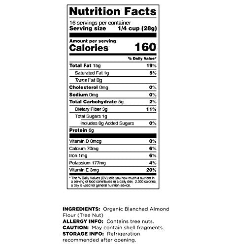 2 Lbs (Pack 2) Terrasoul Superfoods Organic Almond Flour, of - Fine Texture | Grain-Free | Gluten-Free | Perfect