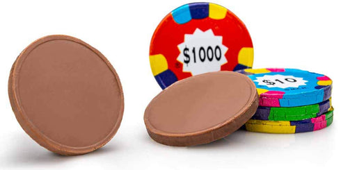 8 oz Madelaine Milk Chocolate Poker Chip Candy Individually Wrapped Casino Coins Fun Treats for Kids, Boys & Girls Bag