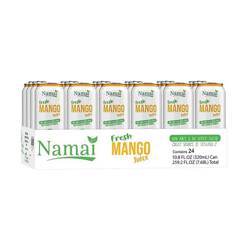 24 Pack Namai Pure Mango Fruit Juice, No Added Sugar