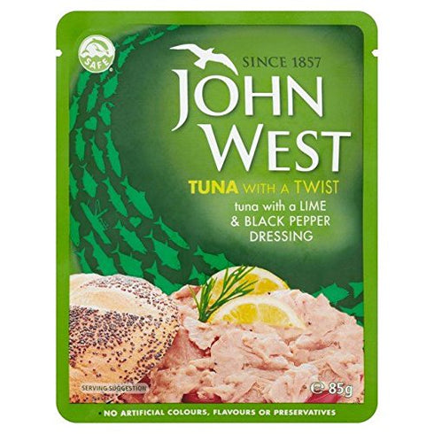 John West Tuna Lime & Pepper Pouch 85g - Pack of 6