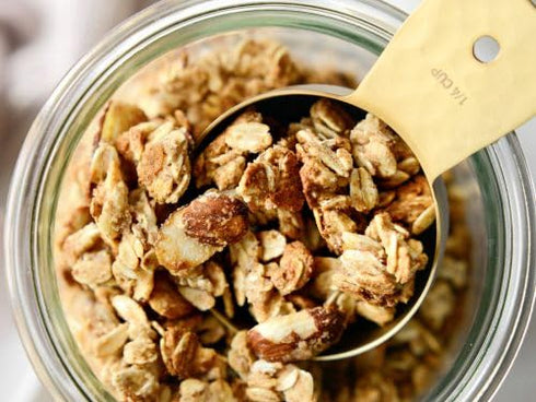 Generic 12 oz (340g), 5 Trader Joe's Salted Almond Honey Granola, Natural Flavors, About Servings