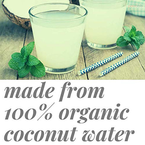 powbab Coconut Water Powder, 100% Organic, No Sugar Added, Dehydrated, Raw, Unsweetened Electrolytes