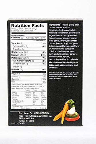 90 15 Cream of Vegetable Soup Mix for weight loss and any diet - calories - grams of protein - by Proti Fit