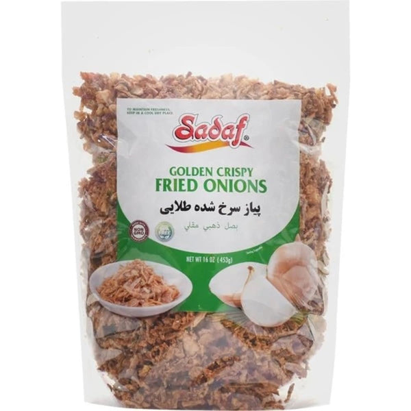 Sadaf Crispy Fried Onions - Golden Fried Onions for Cooking and Food