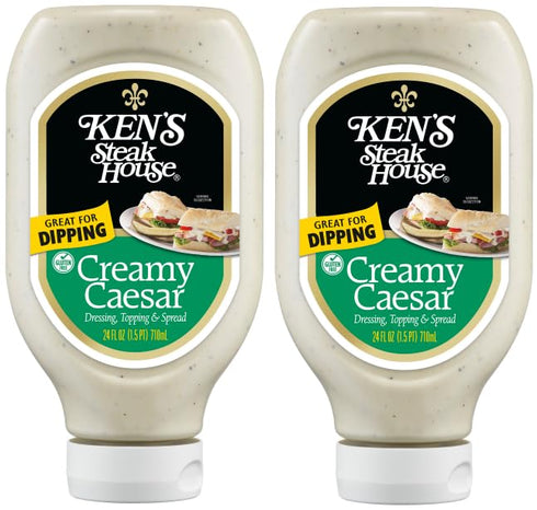 Generic Pack Of 2 Creamy Caesar Salad Dressing, Topping and Spread, 24 oz