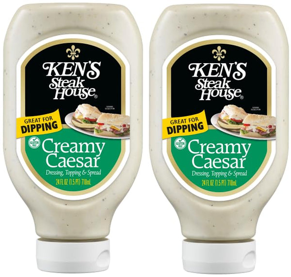 Generic Pack Of 2 Creamy Caesar Salad Dressing, Topping and Spread, 24 oz
