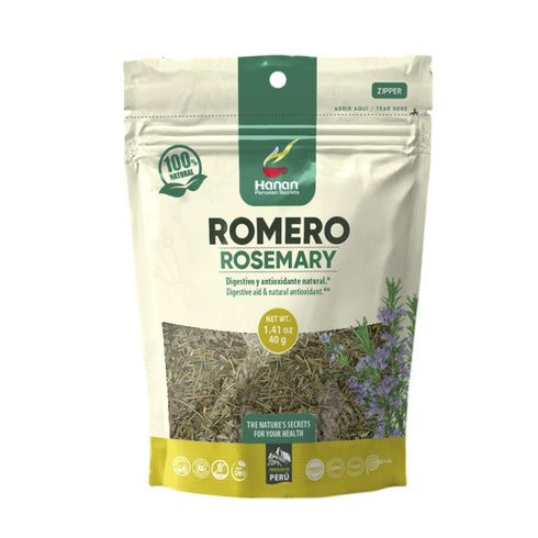 HANAN PERUVIAN SECRETS Romero| 100% Natural Rosemary | 1.41oz / 40g |Naturally Aids in Alleviating