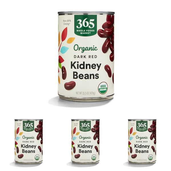 365 by Whole Foods Market, Organic Dark Red Kidney Beans, 15.5 Ounce