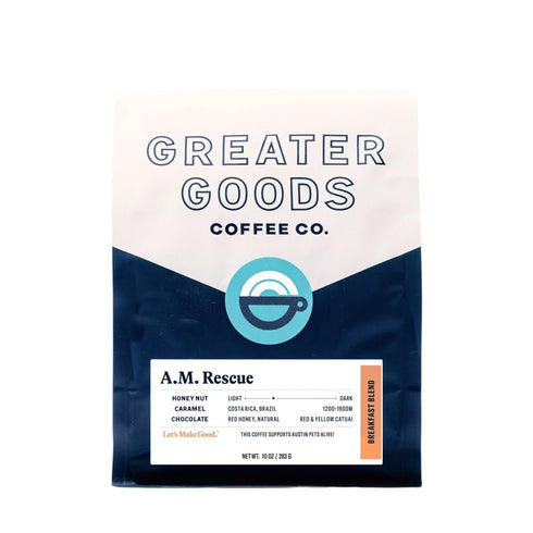 A.M. Rescue - Breakfast Blend - Roasted by Greater Goods Coffee Co.