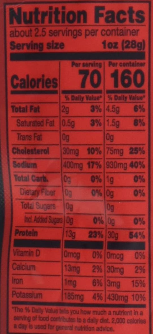 13g 100% 2.3 Oz. (Pack 8) Jack Link's Beef Jerky, Original, Zero Sugar - Flavorful Meat Snacks, Ready to Eat Protein