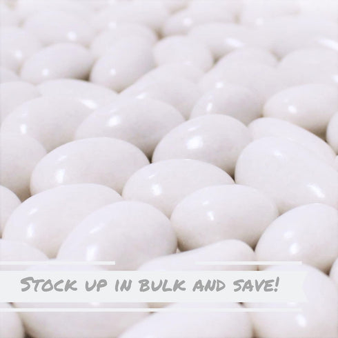 2 LBS White Jordan Almonds by Its Delish, Bulk | Sugared Almond Nut with Sweet Hard Candy Coating - Bulk Wedding