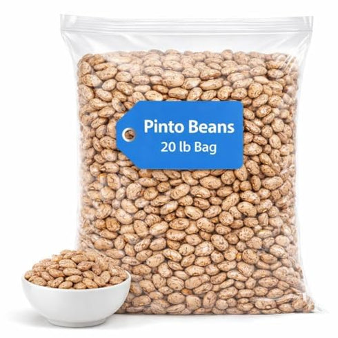 Triplenet Pricing Pinto Beans, Dry Bulk Beans, 20 lb Bag, Protein-Rich Pantry Staple