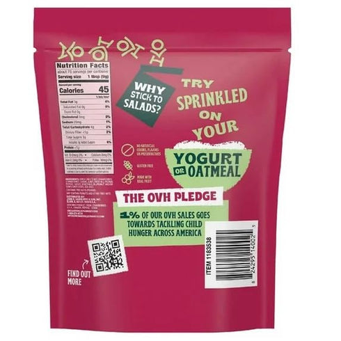 Generic 24 oz (Pack 2) OVH Salad Toppers Glazed Pecans, Resealable Bag - Sweetened Cranberries & Pepitas - Perfect