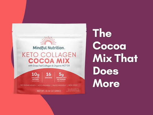 10.16 Mindful Nutrition Keto Protein Cocoa Mix with Collagen Peptides Powder & Organic MCT Oil Friendly Paleo Sugar
