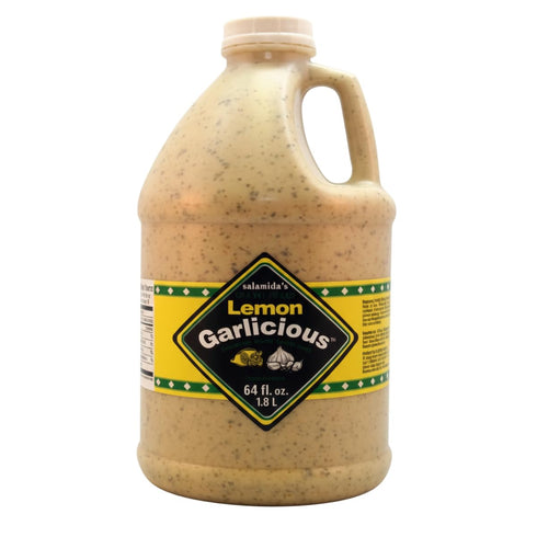 Salamida New York State Fair Lemon Garlicious Marinade, 64oz | All-Natural, Gluten-Free, Citrus